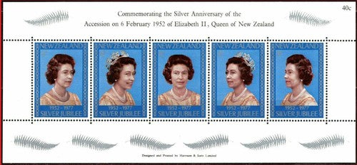 New Zealand 620 MNH Queen Elizabeth Silver Jubilee SS Zayix Stamps 0225M0009M