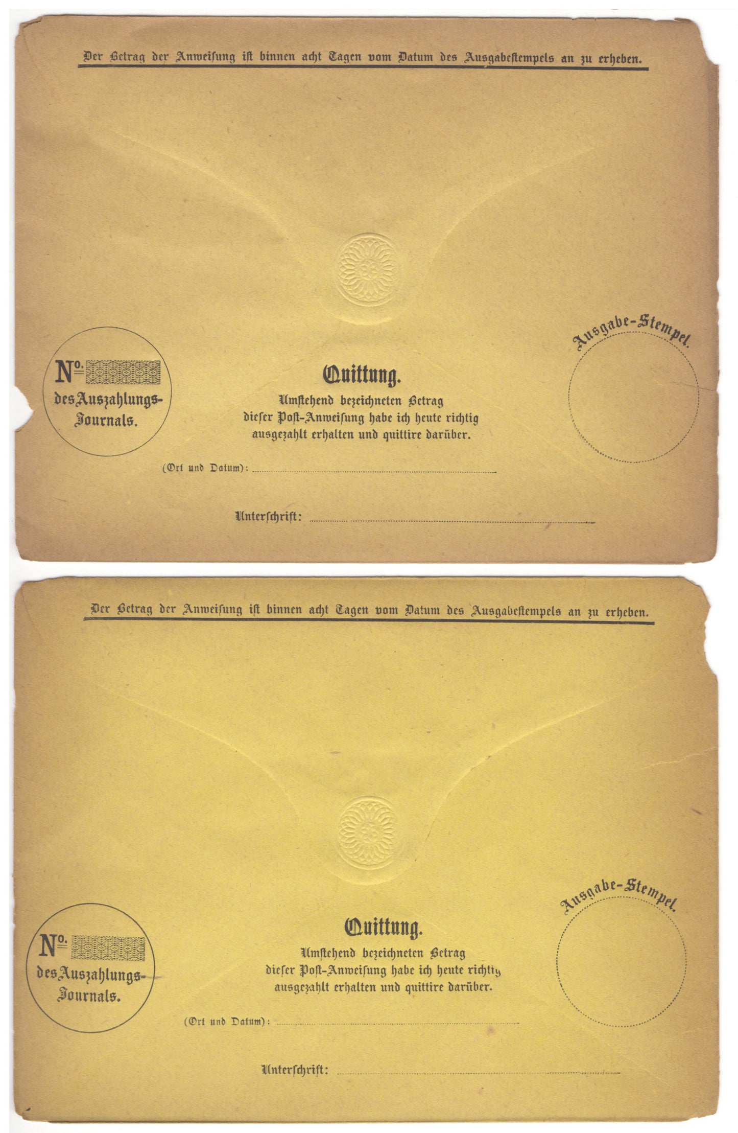 Saxony German State Postal Money Orders 2 papers - postal stationery ZAYIX