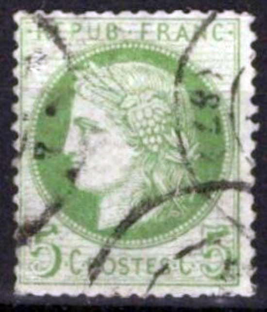 France 53 used FVF or better, 5c green Ceres CV $8.25 ZAYIX 0224S0295M