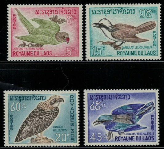 Laos 122-125 MH Animals Avian Birds Raptors Osprey Parrots ZAYIX 031822S39M