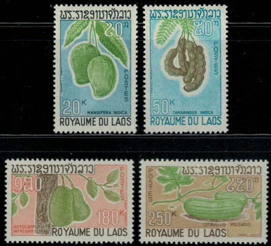 ZAYIX - Laos 174-177 MH Nature - Plants Trees Fruits Melons 031822S53