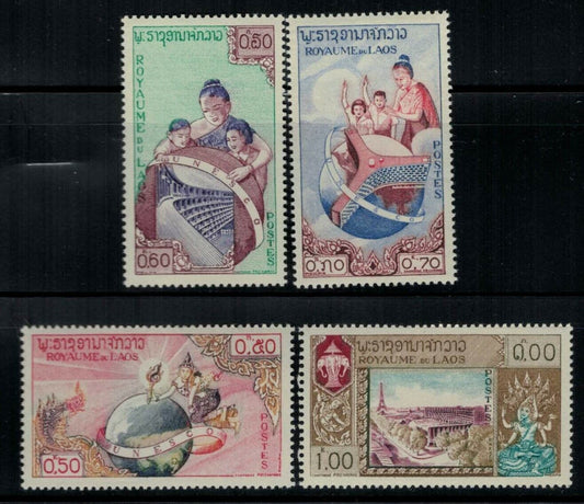 ZAYIX - Laos 48-51 MNH UNESCO Historical Sites Eiffel Tower 032322SM13M