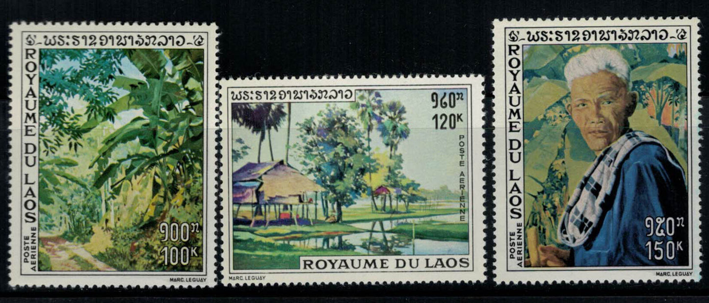 ZAYIX - Laos C72-C74 MNH Artist Marc Leguay Paintings 032322SM71M