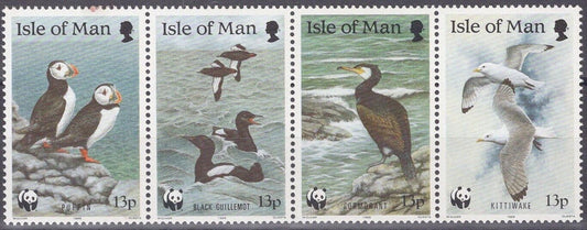 ZAYIX Great Britain - Isle of Man 402a MNH World Wildlife Fund Marine Birds