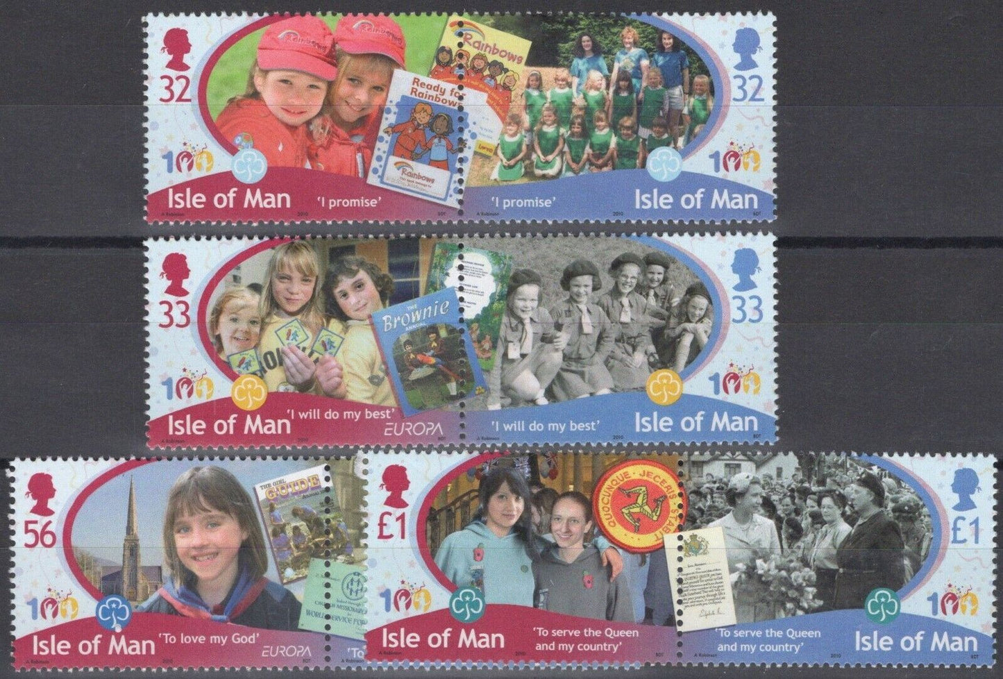 ZAYIX Great Britain - Isle of Man 1361-1364 MNH Girl Guides