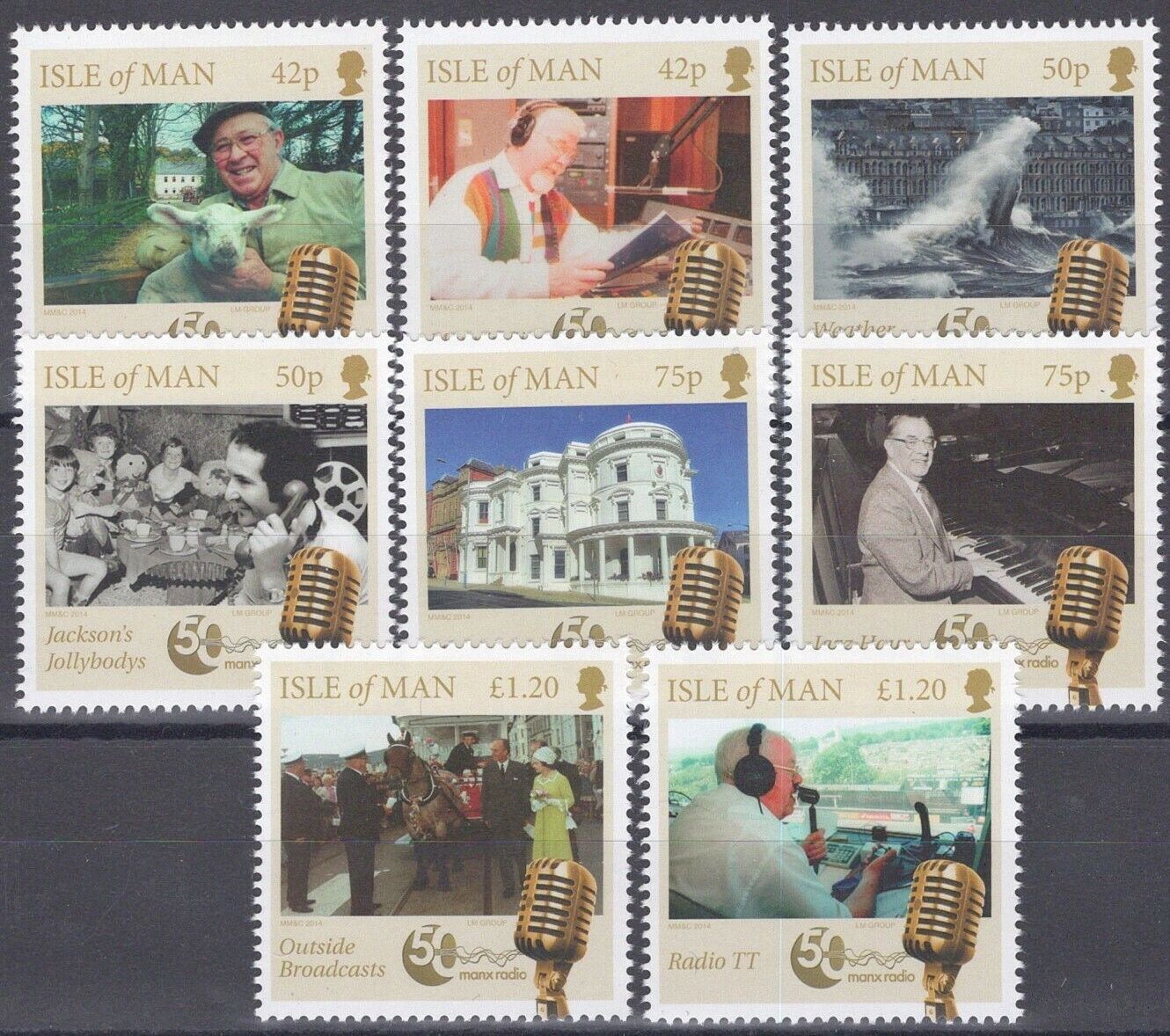 ZAYIX Great Britain - Isle of Man 1672-1679 MNH Communications Music Weather