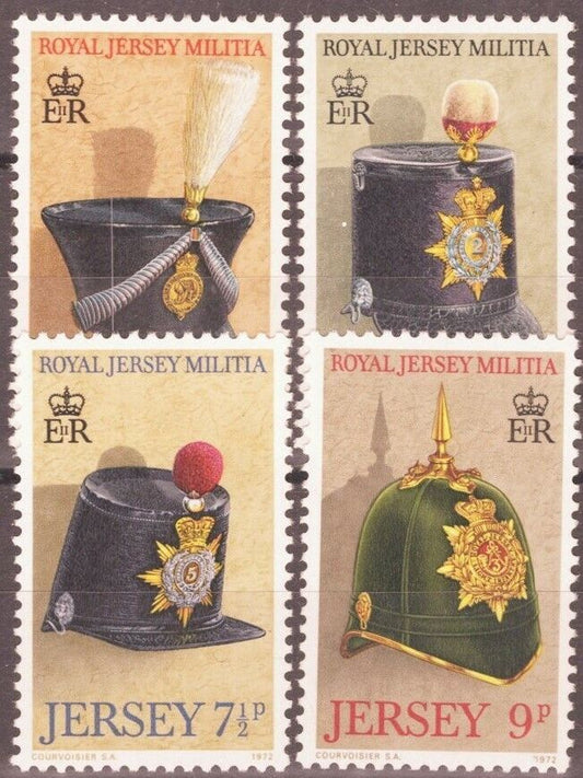 ZAYIX Great Britain - Jersey 69-72 MNH Royal Artillery Militia Shakos Military