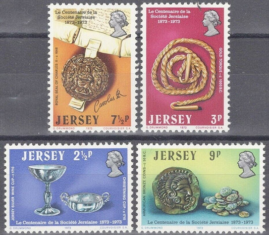 ZAYIX Great Britain - Jersey 77-80 MH Antiquities Museum Coins Seal Torque