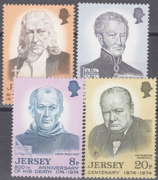 Great Britain Jersey 103-106 MNH Religion Methodism Winston Churchill