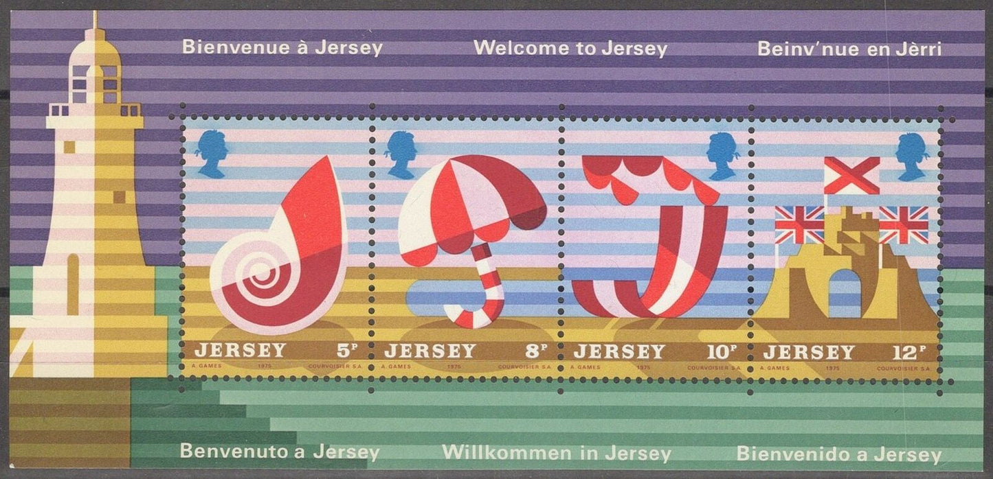 ZAYIX Great Britain - Jersey 127a MNH Tourist Publicity Beach Shells Castle