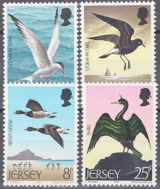 ZAYIX Great Britain - Jersey 129-132 MNH Marine Birds Nature