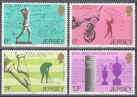 ZAYIX Great Britain - Jersey 183-186 MNH Royal Golf Club Sports