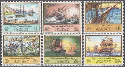 ZAYIX Great Britain - Jersey 300-305 MNH Ships Capt. Philippe de Carteret