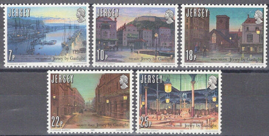 ZAYIX Great Britain - Jersey 275-279 MNH Gas Lights Inventions Science