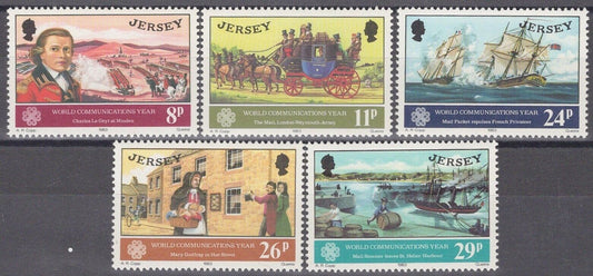 ZAYIX Great Britain - Jersey 310-314 MNH Communications Ships Postal Service