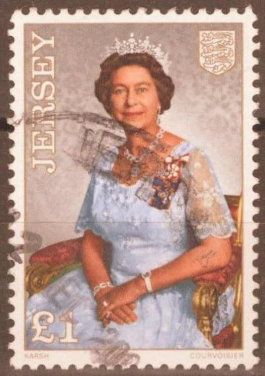 ZAYIX Great Britain - Jersey 389 Used Royalty Elizabeth II 60th B-Day