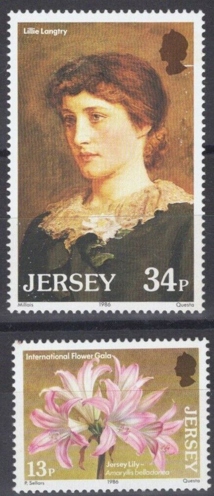 ZAYIX Great Britain - Jersey 391-392 MNH Intl. Flower Gala Flowers