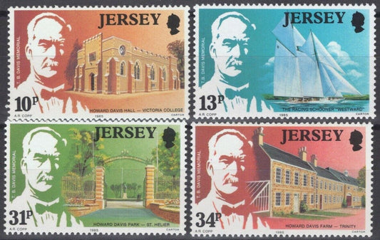 ZAYIX Great Britain - Jersey 372-375 MNH Philanthropist Thomas Davis Society