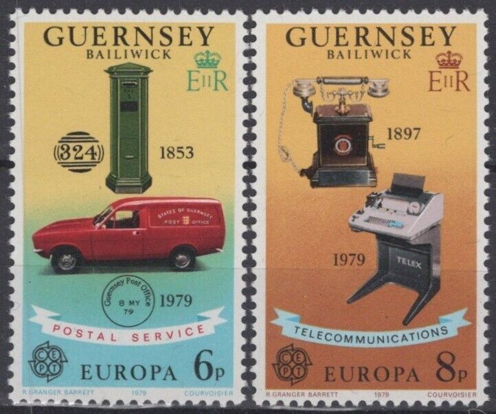 ZAYIX Great Britain Guernsey 189-190 MNH Telecommunications Telephone 011022S22M