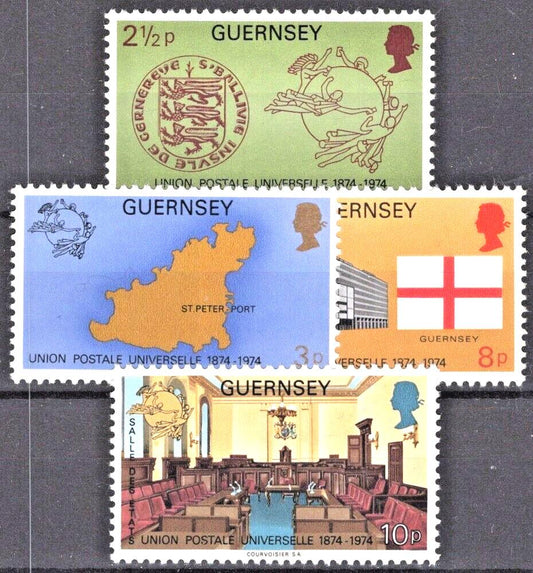 ZAYIX Great Britain Guernsey 111-114 MNH Universal Postal Union 011022S08M