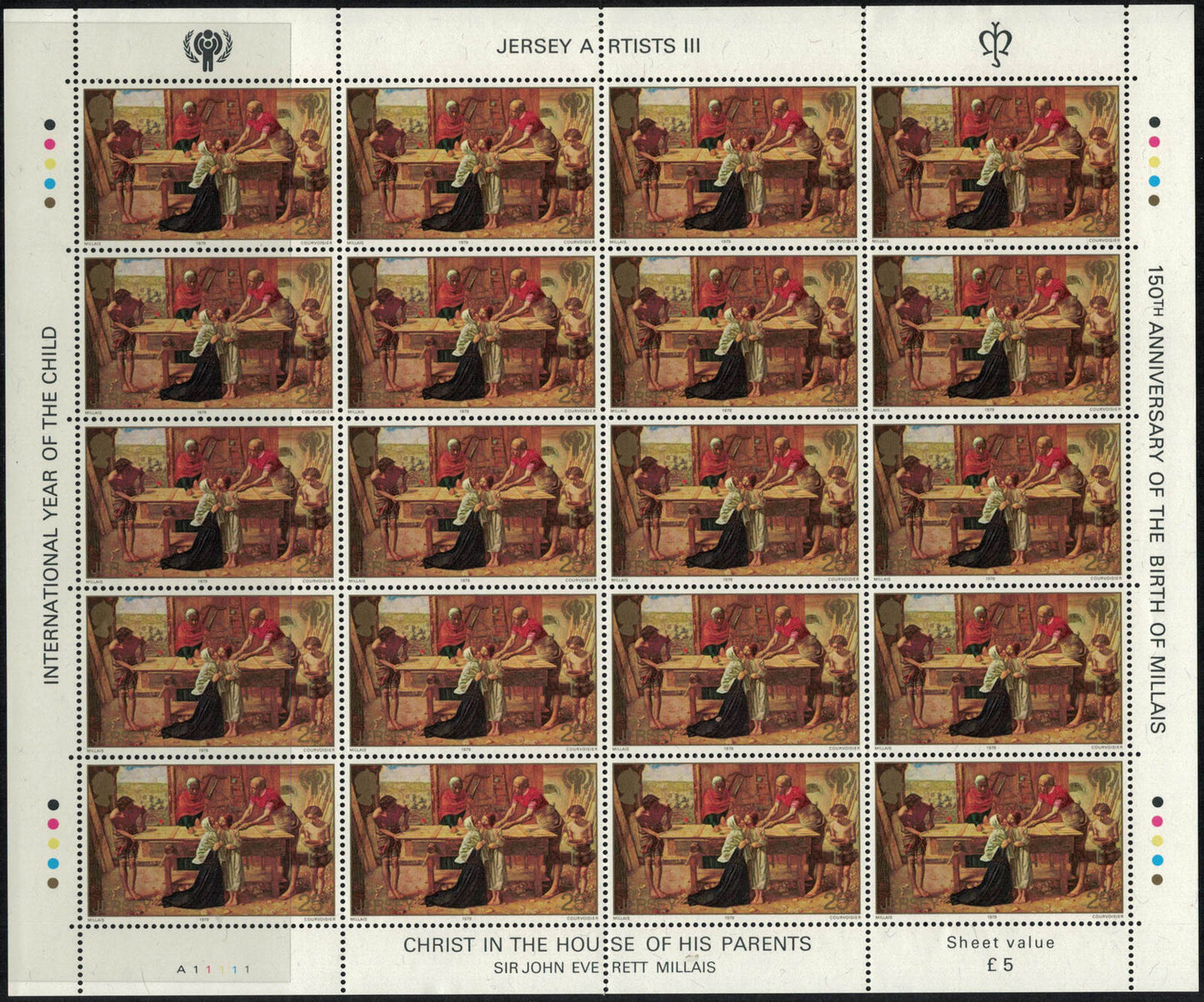 ZAYIX - Great Britain Jersey 213-216 MNH sheets Year of Child - Art  072422SL11