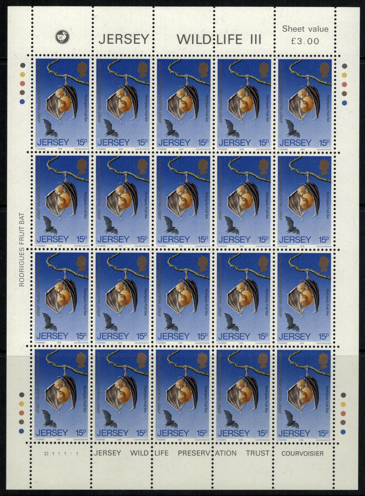 ZAYIX - Great Britain Jersey 217-221 MNH sheets Wildlife Preservation 072422SL10