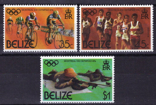 ZAYIX Belize 377-379 MNH Sports Olympics Bicycling Running Shooting 082322S238