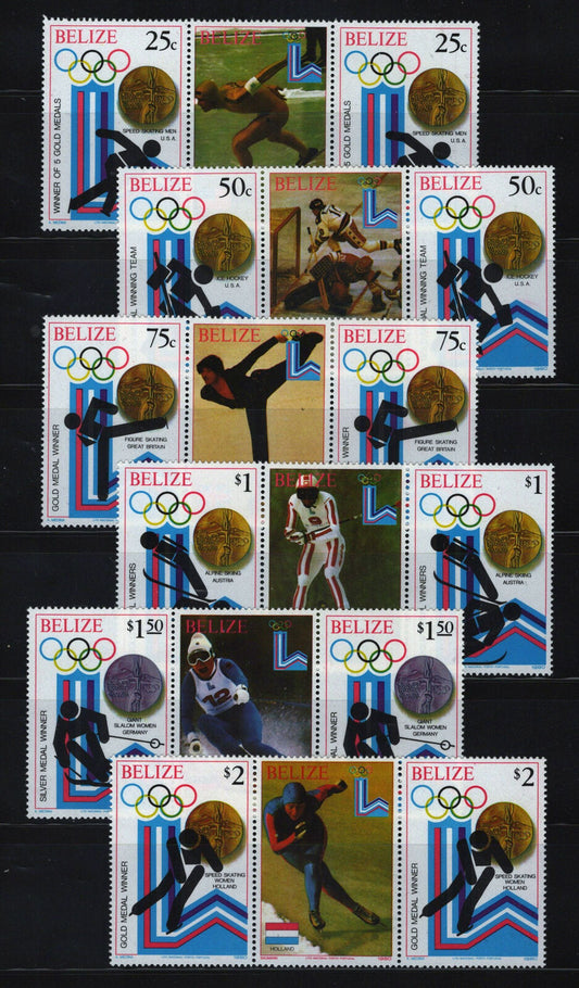 ZAYIX Belize 503-510 MNH Sports Olympics Speed Skating Ice Hockey 082322S246