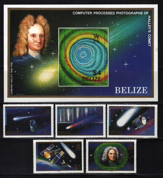ZAYIX Belize 812-814 MNH Halley's Comet Space 061122SM59