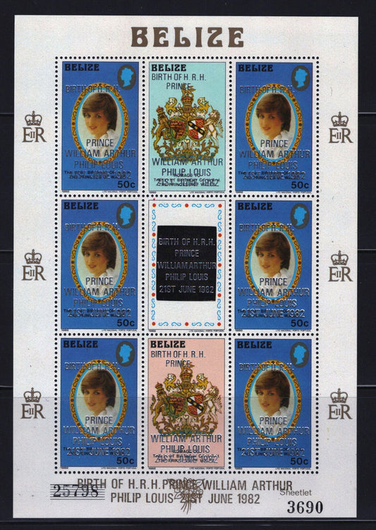 ZAYIX Belize 631-633 MNH Princess of Wales Portraits Royalty 061122SM77