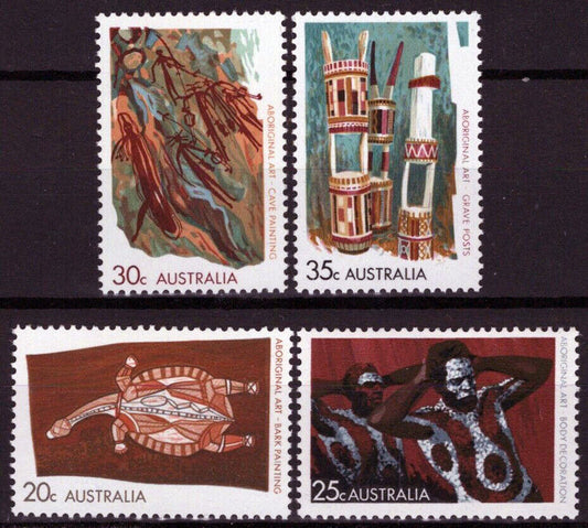 ZAYIX Australia 504-507 MNH Aboriginal Art Tortoise Cave Paintings 090522S45