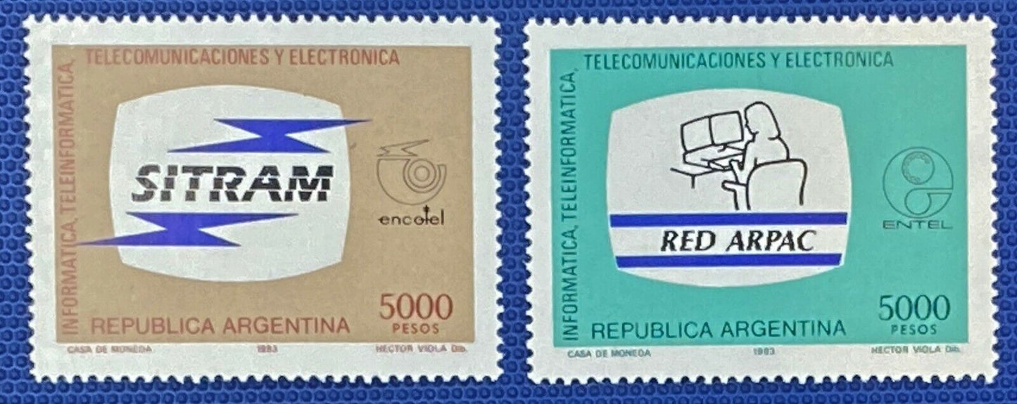 ZAYIX - 1983 - Argentina - #1412-1413 - MNH - Telecommunications Systems