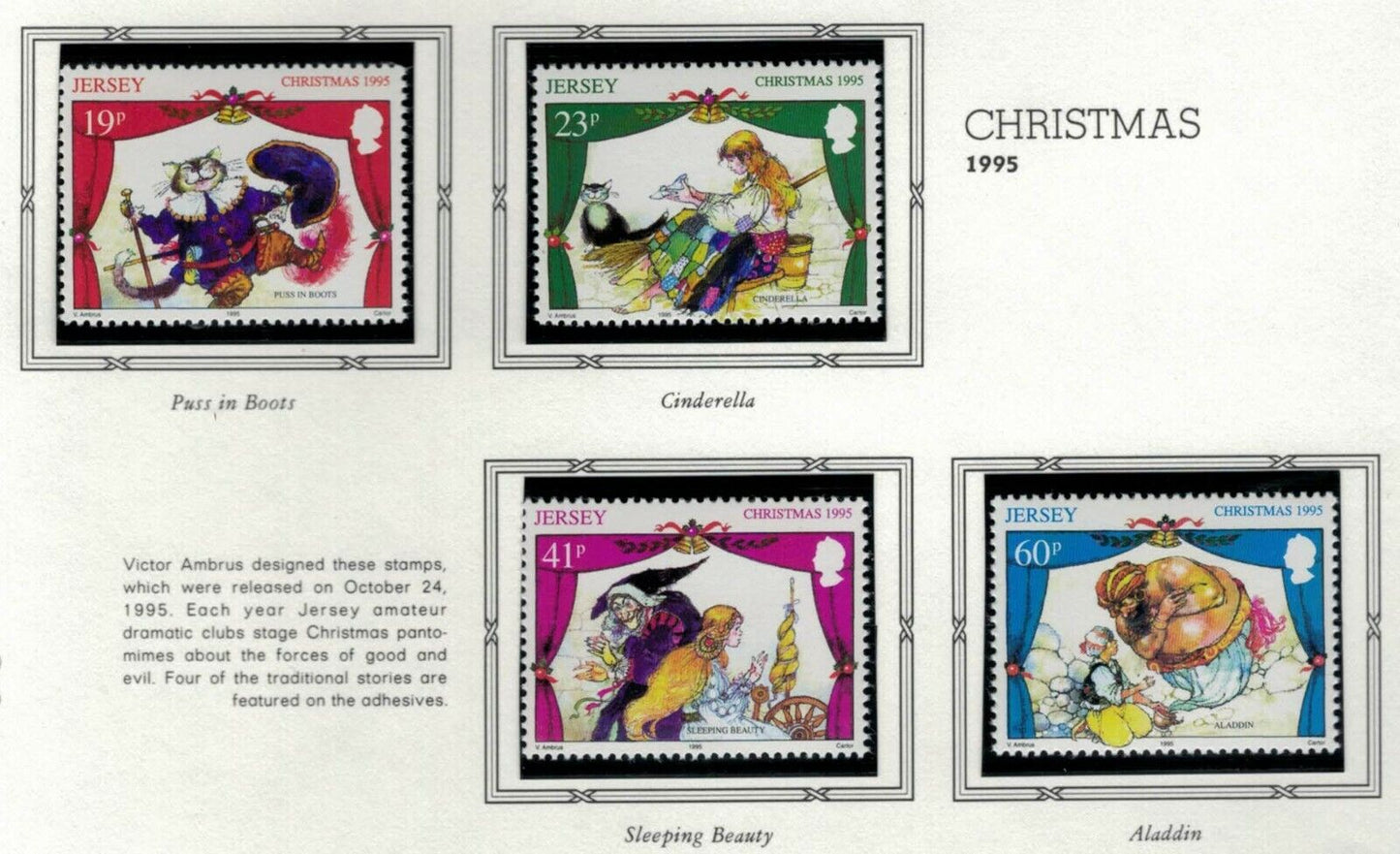 1995 Great Britain Jersey 732-735 MNH Christmas Fairy Tales