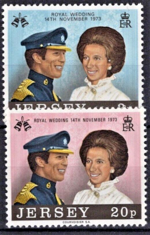 ZAYIX Great Britain Jersey 89-90 MNH Princess Anne Wedding Royalty 020522S12M