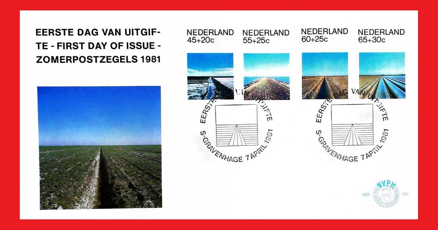 ZAYIX - 1981 Netherlands B569-B572 FDC - Flood Control / Dikes / Agriculture