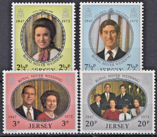 ZAYIX Great Britain Jersey 73-76 MNH Royal Silver Wedding 020522S08M