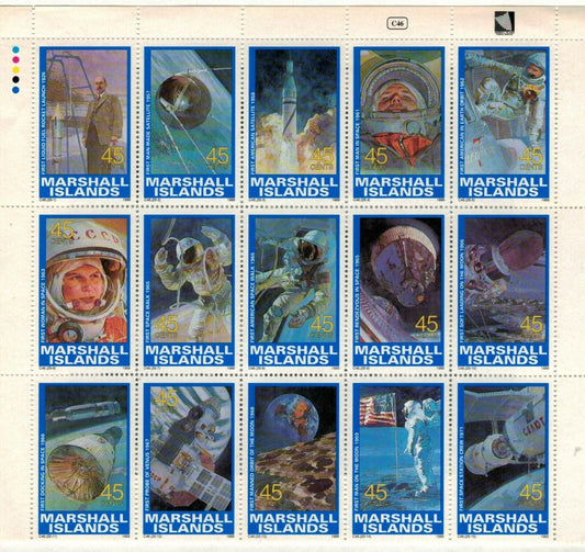 Marshall Islands 345 MH Space Exploration Rockets Zayix Stamps 021622SL09