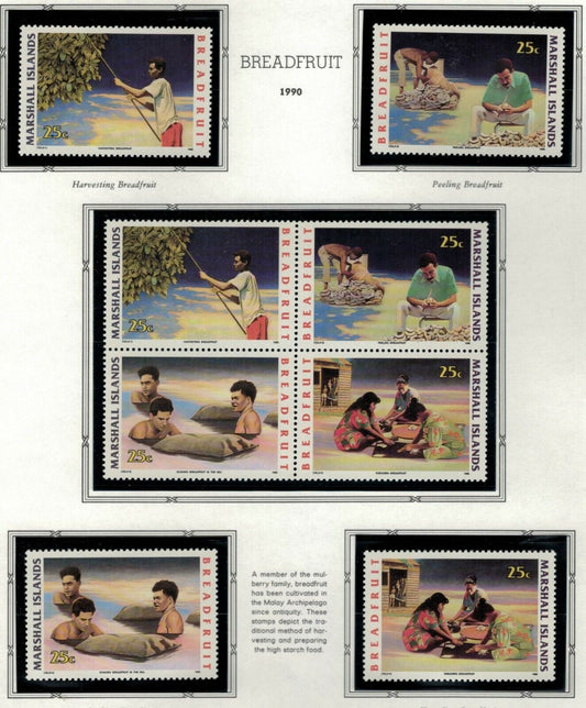 ZAYIX - 1990 Marshall Islands #387-390a MNH - Fruit - Farming