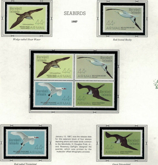 ZAYIX  Marshall Islands #C13-C16a Air Post MNH Seabirds Marine Life 021622S23