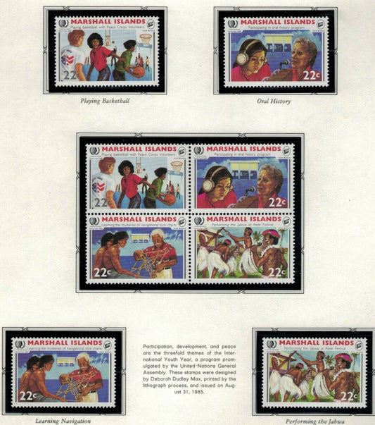 ZAYIX - 1985 Marshall Islands #78-81a - MNH - International Youth Year - Peace