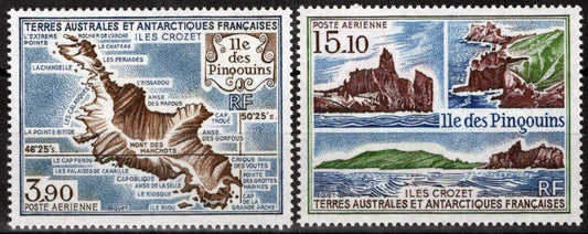 ZAYIX FSAT TAAF C100-C101 MNH Views of Penguin Island Landmarks 092922S76M