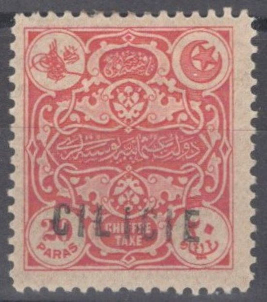 ZAYIX Cilicia Turkey J6 MH Postage Due 20pa red Ottoman Designs 092422S164