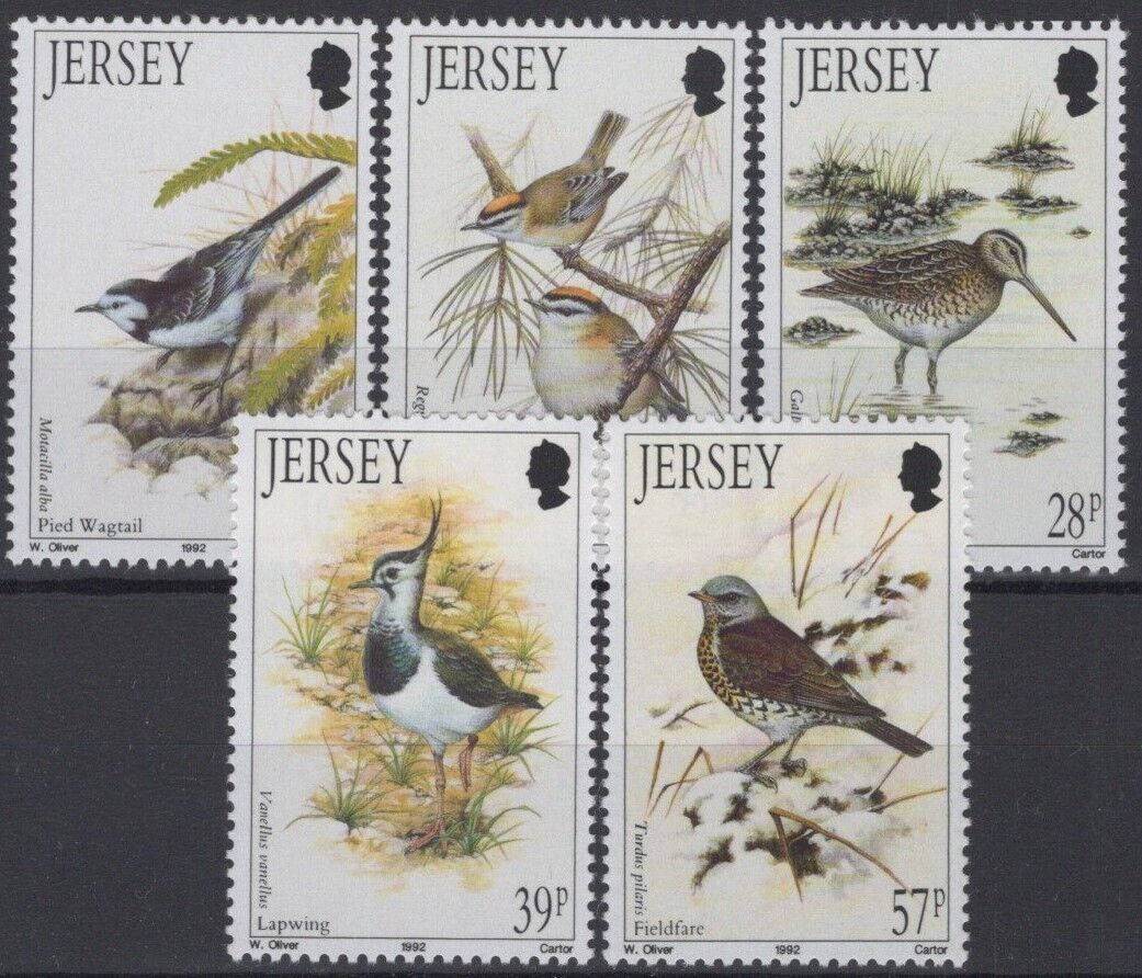 ZAYIX Great Britain Jersey 582-586 MNH Birds Nature 020522-S60M