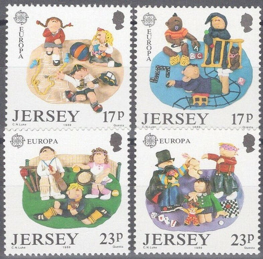 ZAYIX Great Britain Jersey 511-514 MNH Europa Children's Games 042922-SM113M