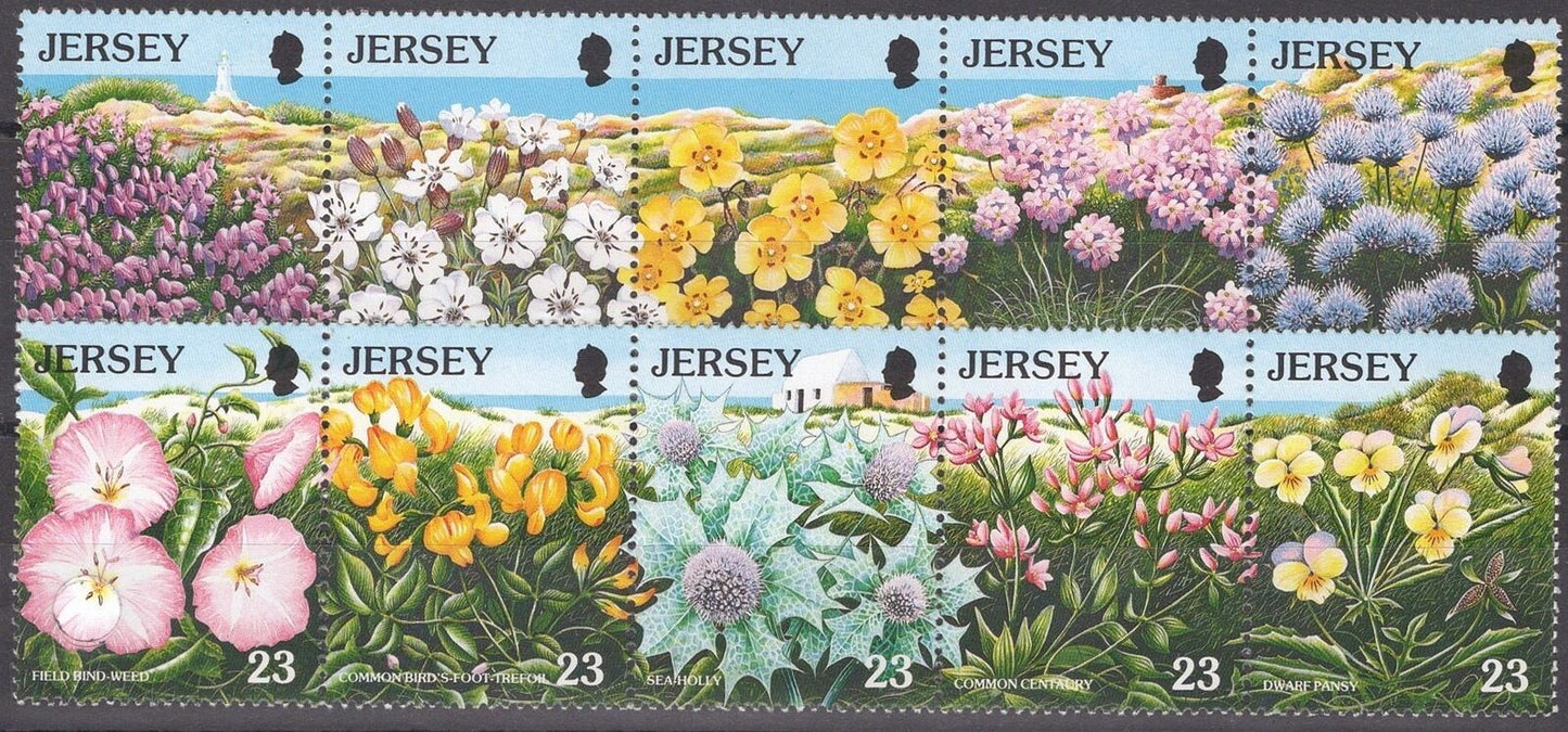 ZAYIX Great Britain Jersey 721a-726a MNH Wild Flowers Nature 042922-SM152