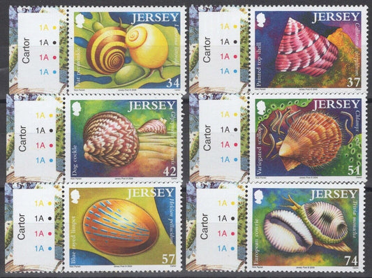 Great Britain Jersey 1207-1212 MNH Shells Marine Life 042922-SM157