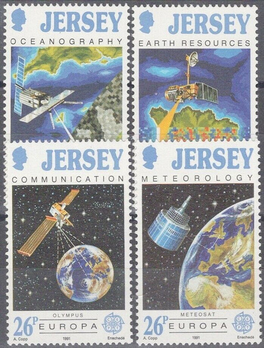 ZAYIX Great Britain Jersey 559-562 MNH Europa Space Satellites 042922-SM134M