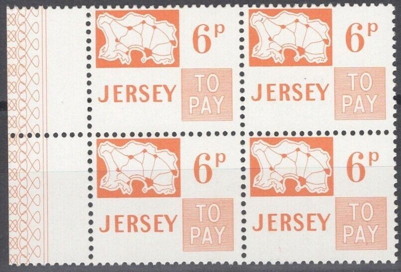 ZAYIX Great Britain Jersey J13 MNH Block Postage Due Maps Decimal 042922-SM169