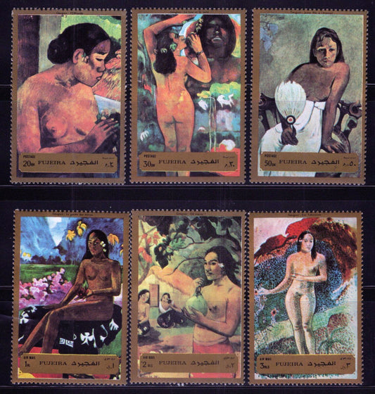 ZAYIX Fujeira 1272-1277 A MH Paintings Artists Paul Gauguin Women 013123S41