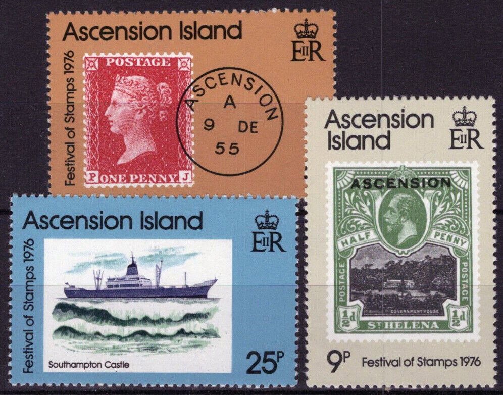 ZAYIX Ascension 212-214 MNH Stamps on Stamps Ships 021423S72